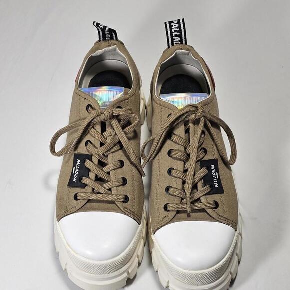 Palladium Revolt LO TX Olive Womens Size 8.5 - 40 Casual Platform Boot - Picture 2 of 10